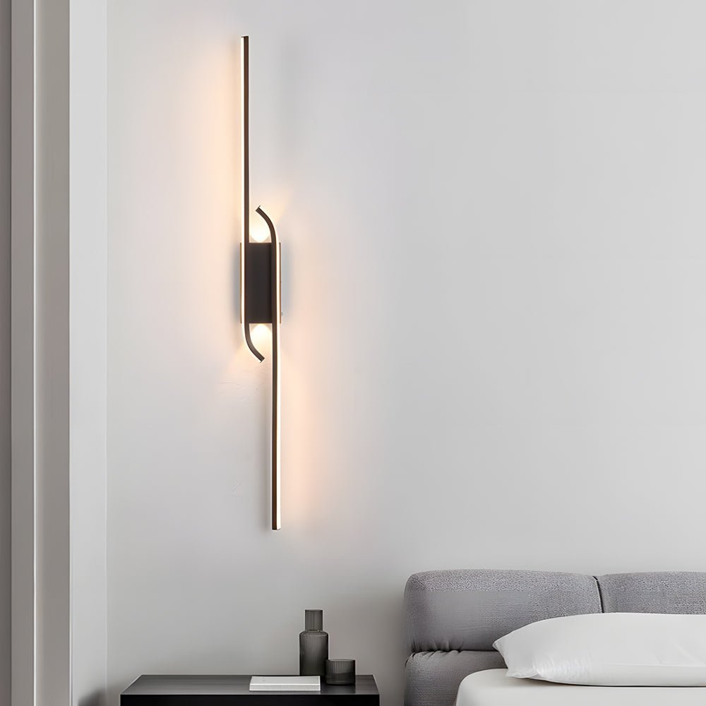 Minimalist Long LED Linear Lights Aluminum Black Wall Lights - Lamp Outdoor