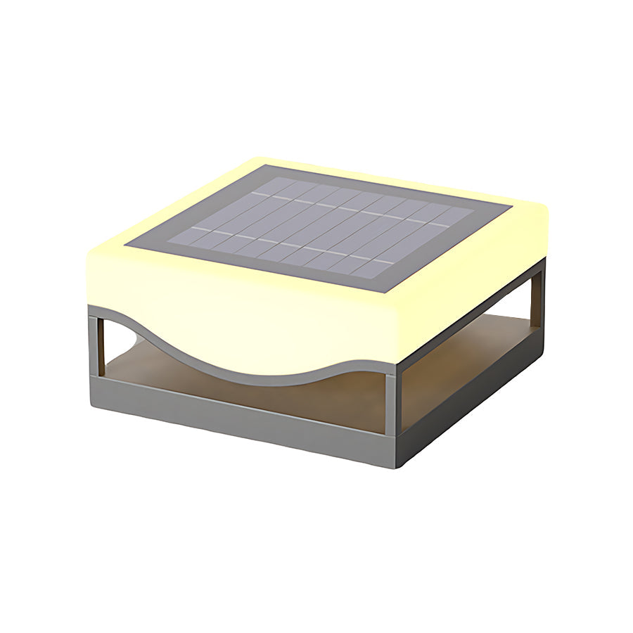 Contemporary Outdoor Pillar Lights Waterproof Solar-Powered - Lamp Outdoor