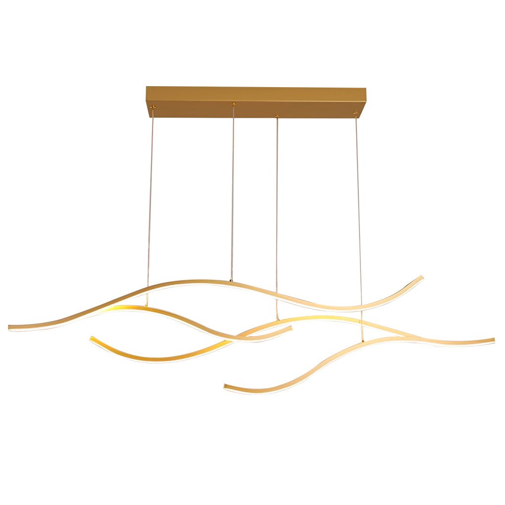 Wave Linear Hanging Branch Chandelier LED Island Ceiling Lights - Lamp Outdoor