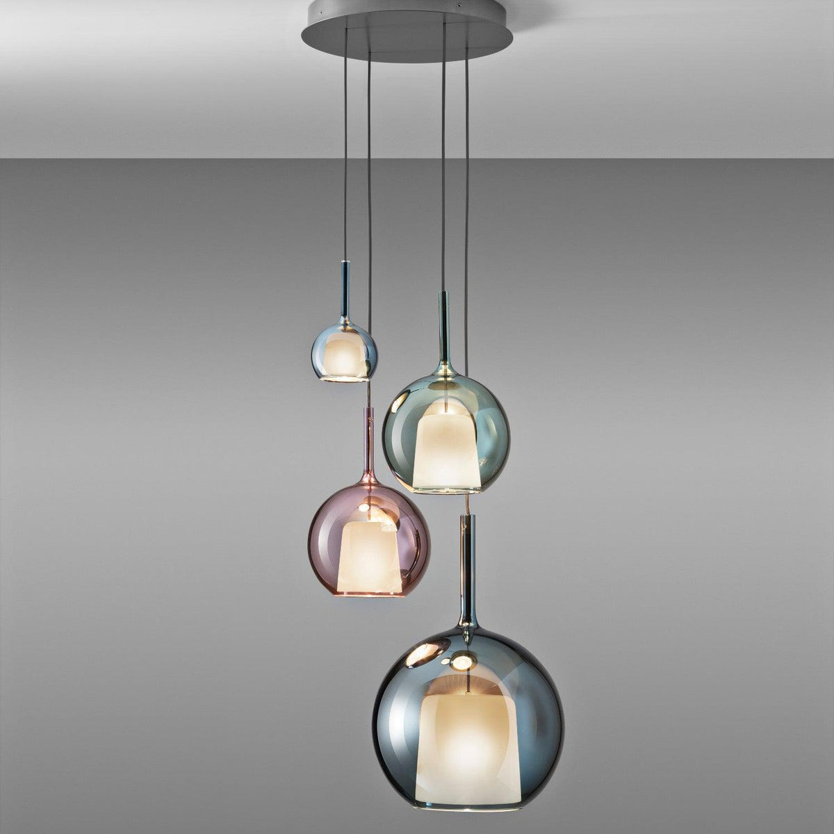 Lioranira Pendant Lamp Smoked Glass Round