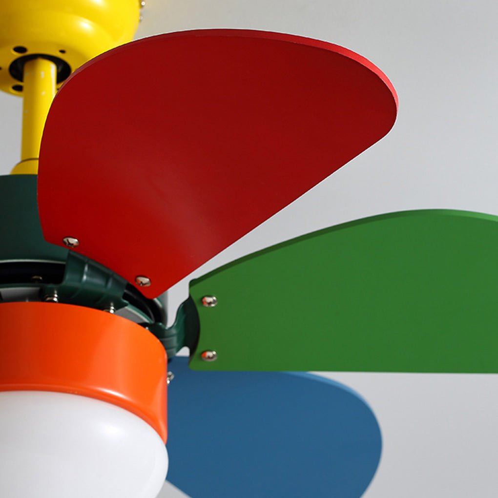 Personality Creative Mini Children's Room Double Control Ceiling Fan Lamp - Lamp Outdoor