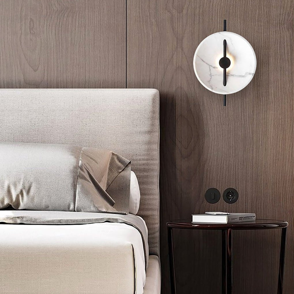 Postmodern Marble Wall Sconce Creative LED Bedside and Living Room Wall Lighting - Lamp Outdoor
