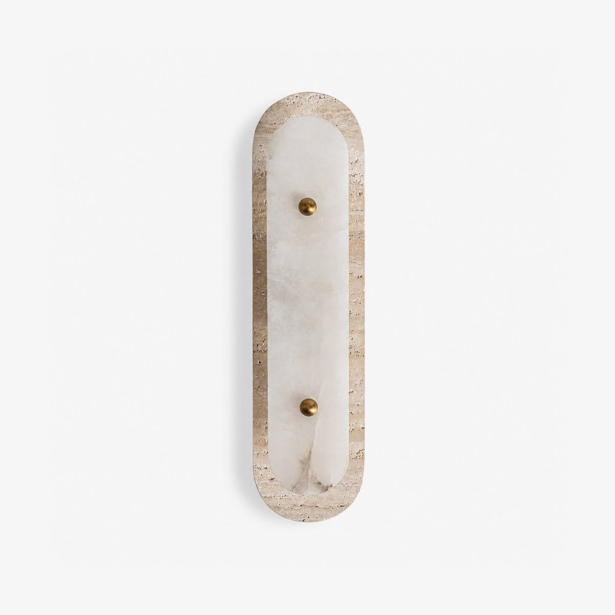 Travertine Alabaster Pill Wall Sconce