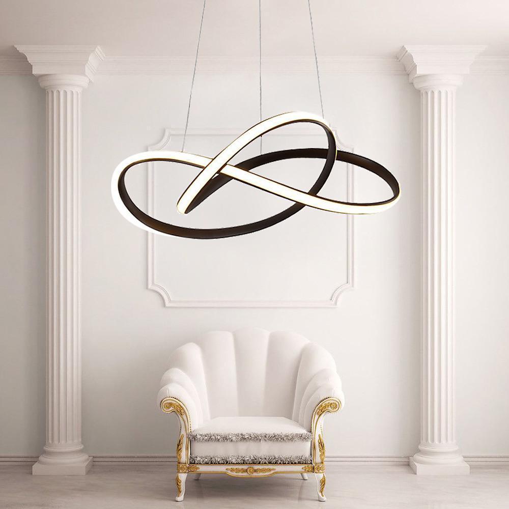 Nordic Style Design Black Chandelier Modern Aluminum Silica Gel Ceiling Light - Lamp Outdoor
