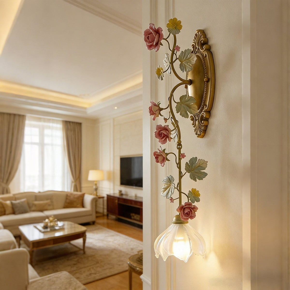 Zaya Floral Vine Shaped Indoor Wall Light