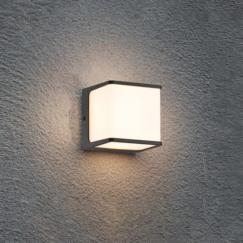 Ray Modern Minimalist Rectangular Acrylic Sensor Solar Outdoor Wall Lamp - Lamp Outdoor