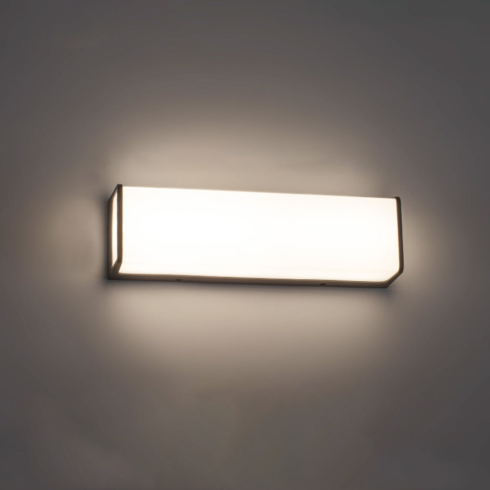 Ray Modern Minimalist Rectangular Acrylic Sensor Solar Outdoor Wall Lamp - Lamp Outdoor